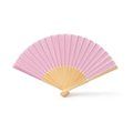 Abanico con varillas de bambú Rosa Claro Talla Única Adulto
