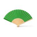 Abanico con varillas de bambú Verde Helecho Talla Única Adulto