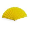 Abanico con varillas de plástico Amarillo Talla Única Adulto