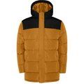 Abrigo acolchado con capucha fija AMARILLO CURRY/NEGRO S
