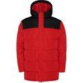 Abrigo acolchado con capucha fija Rojo/Negro 4