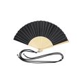 Abanico de bambú y resistente poliéster con cordón ajustable Neg