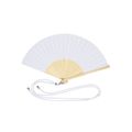 Abanico de bambú y resistente poliéster con cordón ajustable Bla