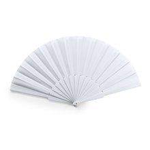 Abanico con varillas de plástico Blanco Talla Única Adulto