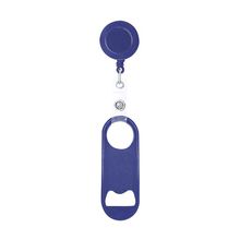 Abridor de acero con clip retráctil Azul
