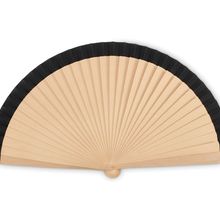 Abanico de madera resistente con 34 varillas Negro