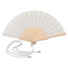 Abanico de madera y poliéster con cordón ajustable Bl