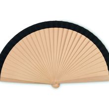 Abanico de madera resistente con 34 varillas Negro
