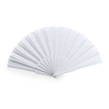 Abanico con varillas de plástico Blanco