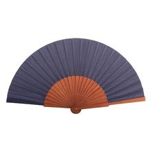 Abanico de madera oscura elegante Azul