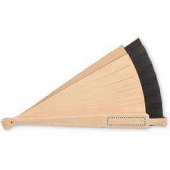 Abanico de madera resistente con 34 varillas | Frontal | 50 x 10