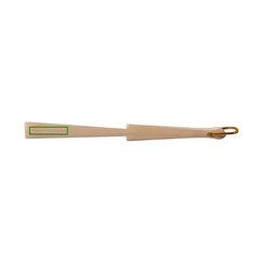 Abanico madera 26 cm con cordón | Varilla trasera | 50 x 10