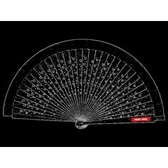 Abanico de madera con corazones troquelados | Zona 1 | 50 x 10