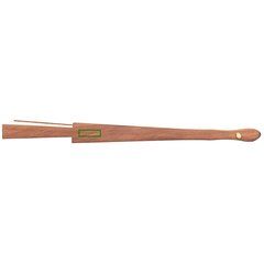 Abanico de Madera Oscura en Bolsa | Varilla trasera | 20 x 6