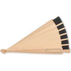 Abanico de madera resistente con 34 varillas | Trasero | 50 x 10