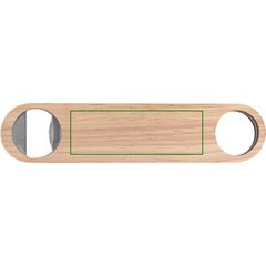 Abridor de Botellas Acero y Madera de Caucho | Izquierda | 90 x 30