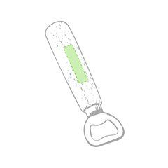 Abridor de botellas de madera de haya pulida | Centrado en el cuerpo | 60 x 10