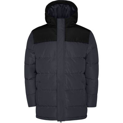 Abrigo acolchado con capucha fija Ebano/Negro 10