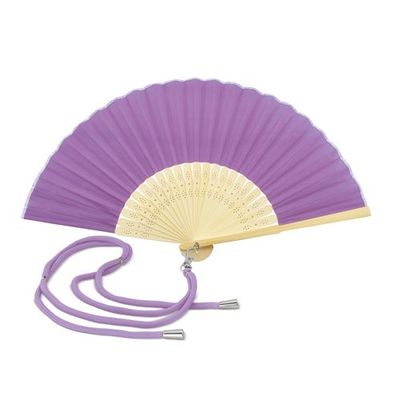 Abanico bambú y poliéster con cordón ajustable Li