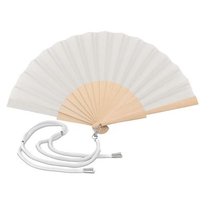 Abanico de madera y poliéster con cordón ajustable Bl