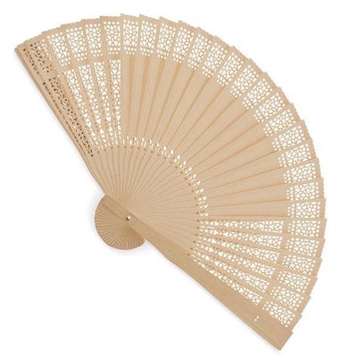 Abanico de 30 Varillas en Madera Calada