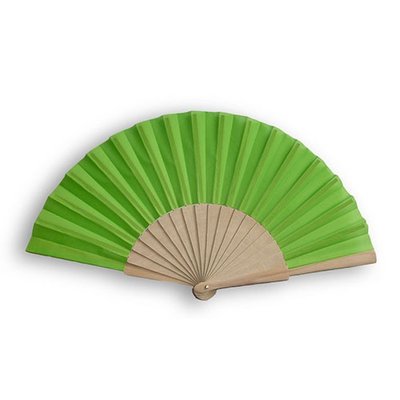 Abanico De Tela Verde