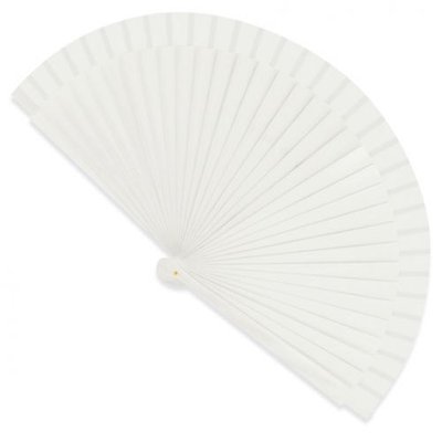 Abanico de madera barnizado