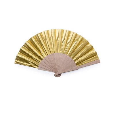 Abanico de Madera Oro/Plata Dor