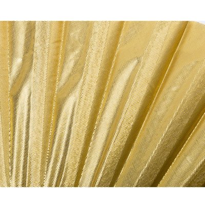 Abanico de Madera Oro/Plata