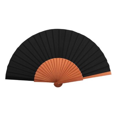 Abanico de madera oscura elegante Negro