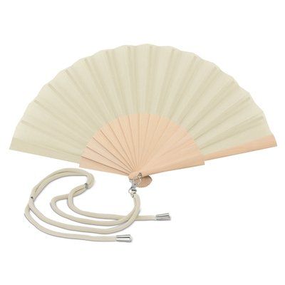 Abanico de madera y poliéster con cordón ajustable Cr
