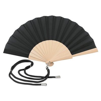 Abanico de madera y poliéster con cordón ajustable Ne