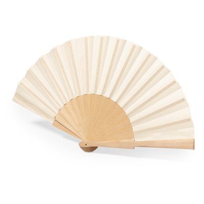 Abanico de madera y poliéster