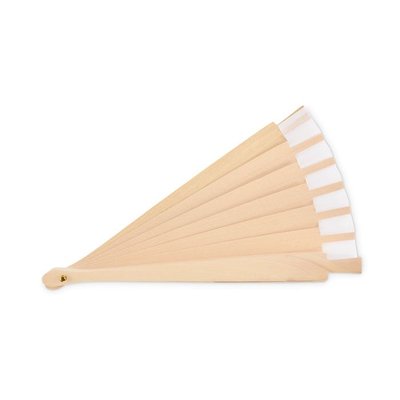 Abanico de madera resistente con 34 varillas