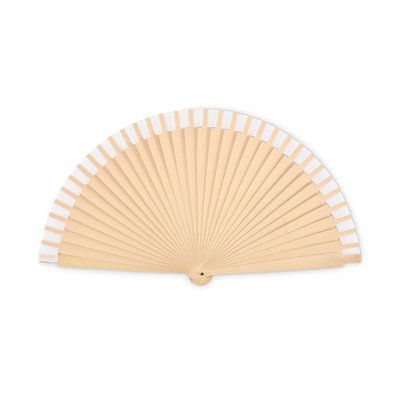 Abanico de madera resistente con 34 varillas