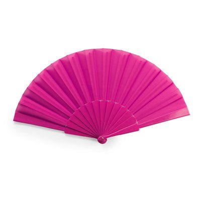 Abanico con varillas de plástico Fucsia Talla Única Adulto
