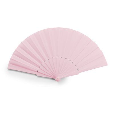 Abanico con varillas de plástico Rosa Claro Talla Única Adulto