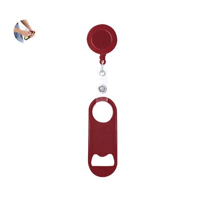 Abridor de acero con clip retráctil