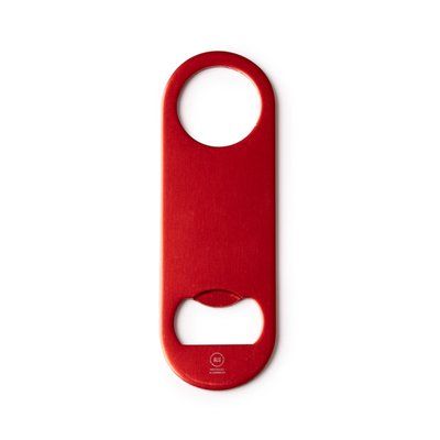 Abridor clásico de aluminio reciclado Rojo Talla Única Adulto