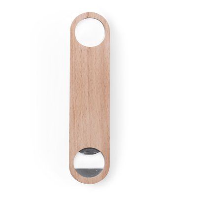 Abridor de madera natural con colgador Madera Talla Única Adulto