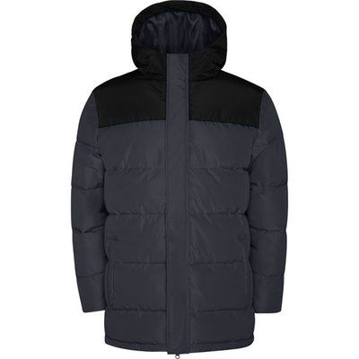 Abrigo acolchado con capucha fija Ebano/Negro 6