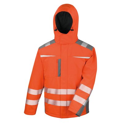 Abrigo softshell reflectante con capucha Fluorescent Orange Xl