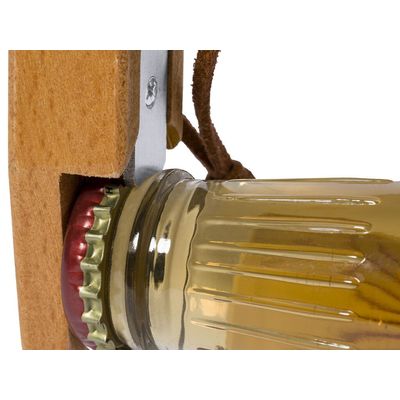 Abridor de botellas en madera ecológica con cordón