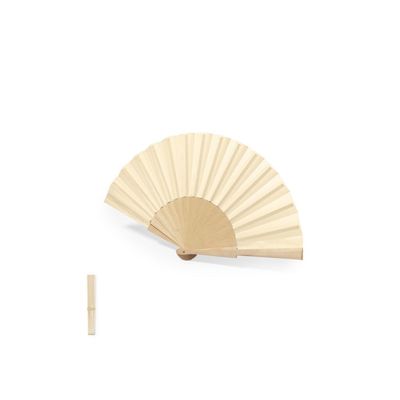 Abanico de madera y poliéster