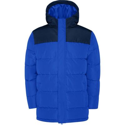 Abrigo acolchado con capucha fija Royal/Marino S