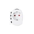 Adaptador enchufe universal compacto para viaje Bla