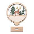 Adorno navideño de madera con base
