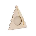 Adorno navideño portafotos de madera
