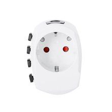 Adaptador enchufe universal compacto para viaje Bla