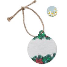 Adorno Navideño Biodegradable Blanco